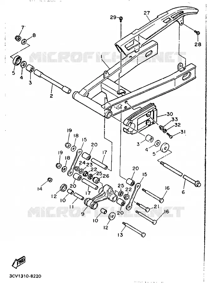 SWINGARM Yamaha MOTO 1200 1988 FJ  FJ1200
