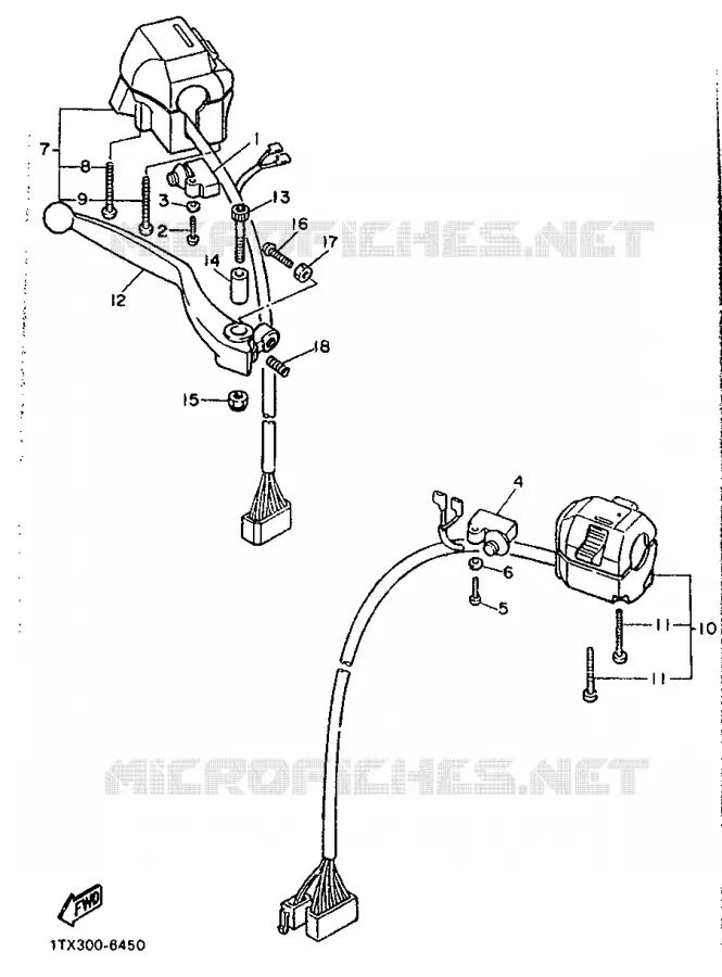 SWITCH / LEVER Yamaha MOTO 1200 1990 FJ  FJ1200