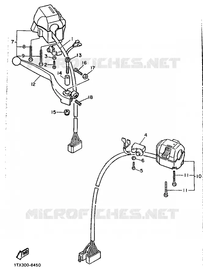 SWITCH / LEVER Yamaha MOTO 1200 1990 FJ  FJ1200