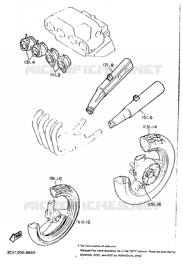 OPTIONAL PARTS - CARBURETOR - FOR AUSTRALIA Yamaha MOTO 1200 1990 FJ  FJ1200