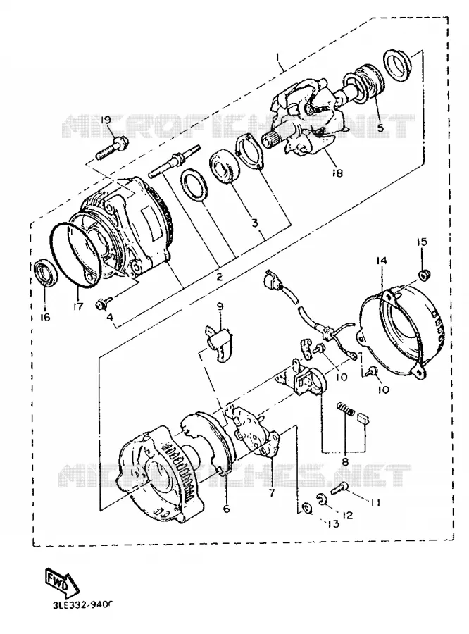 IGNITION Yamaha MOTO 1200 1991 FJ  FJ1200