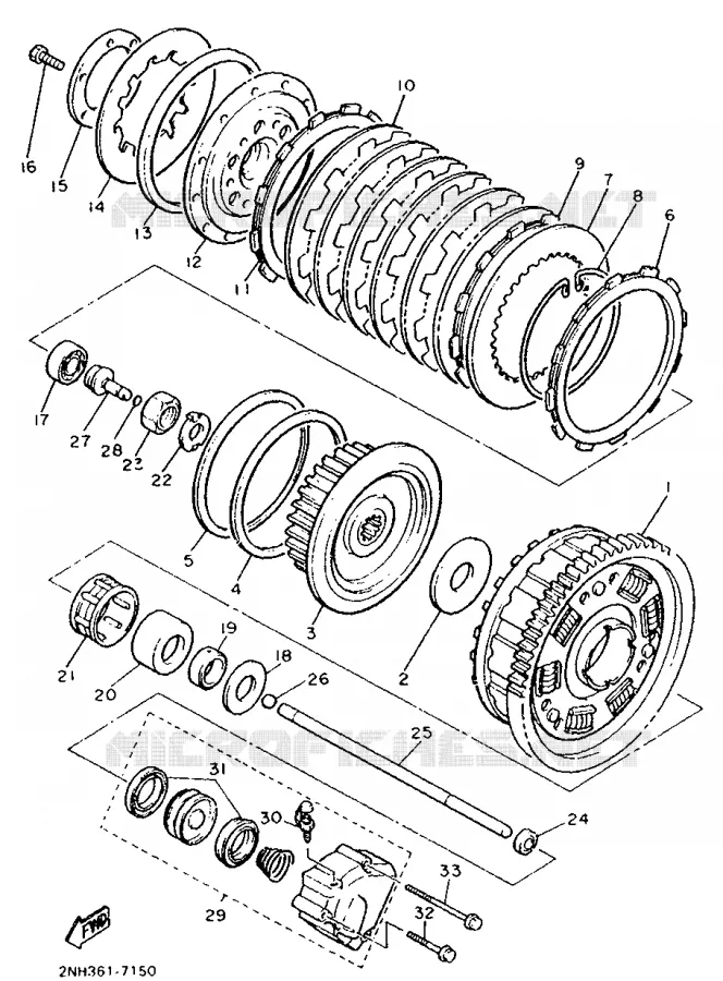 STARTER CLUTCH Yamaha MOTO 1200 1991 FJ  FJ1200