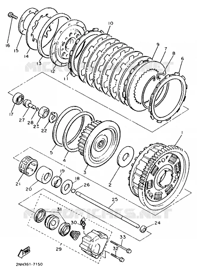 STARTER CLUTCH Yamaha MOTO 1200 1992 FJ  FJ1200