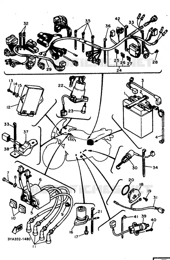 ELECTRICAL 2 Yamaha MOTO 1200 1992 FJ  FJ1200