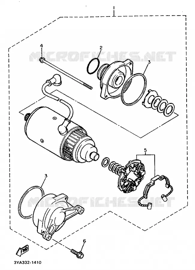 STARTER MOTOR Yamaha MOTO 1200 1992 FJ  FJ1200