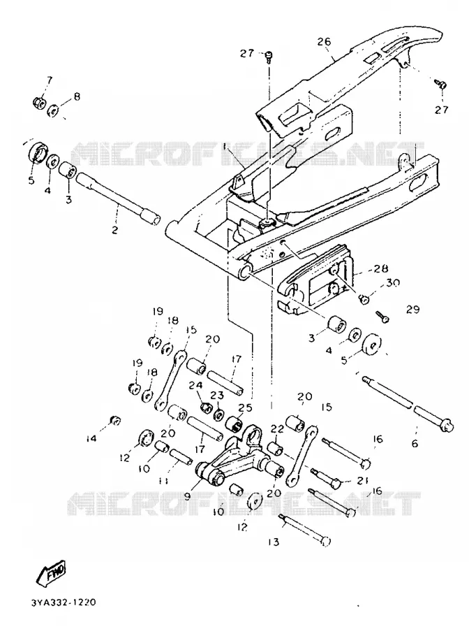 SWINGARM Yamaha MOTO 1200 1992 FJ ABS  FJ1200A