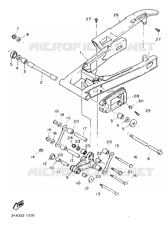 SWINGARM Yamaha MOTO 1200 1992 FJ ABS  FJ1200A