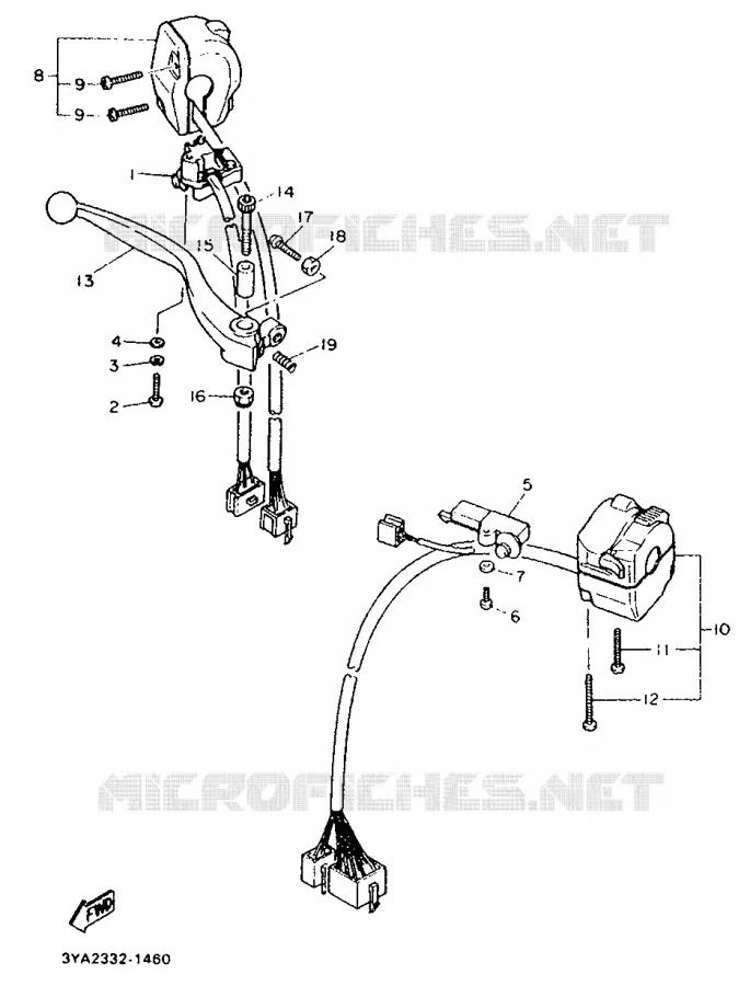 SWITCH / LEVER Yamaha MOTO 1200 1992 FJ ABS  FJ1200A