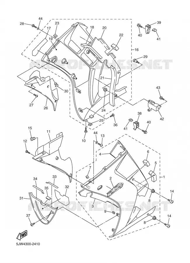 COVER 2 Yamaha MOTO 1300 2002 FJR  FJR1300