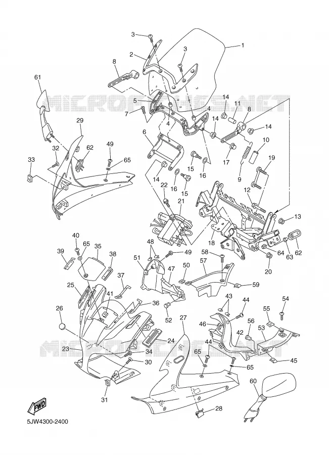 COVER 1 Yamaha MOTO 1300 2002 FJR  FJR1300