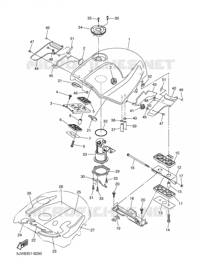 FUEL TANK Yamaha MOTO 1300 2003 FJR  FJR1300