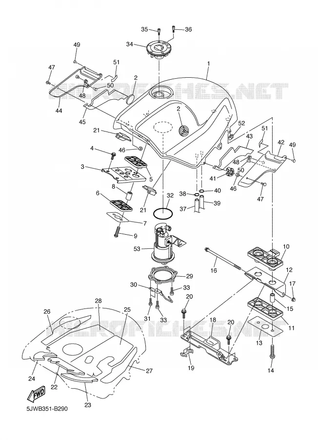 FUEL TANK Yamaha MOTO 1300 2003 FJR  FJR1300