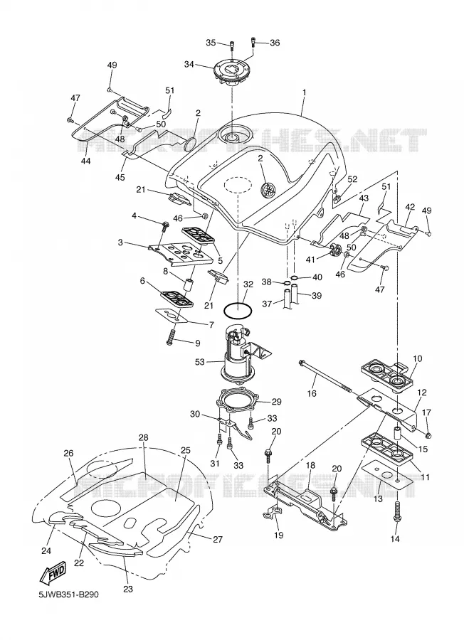 FUEL TANK Yamaha MOTO 1300 2003 FJR ABS  FJR1300A