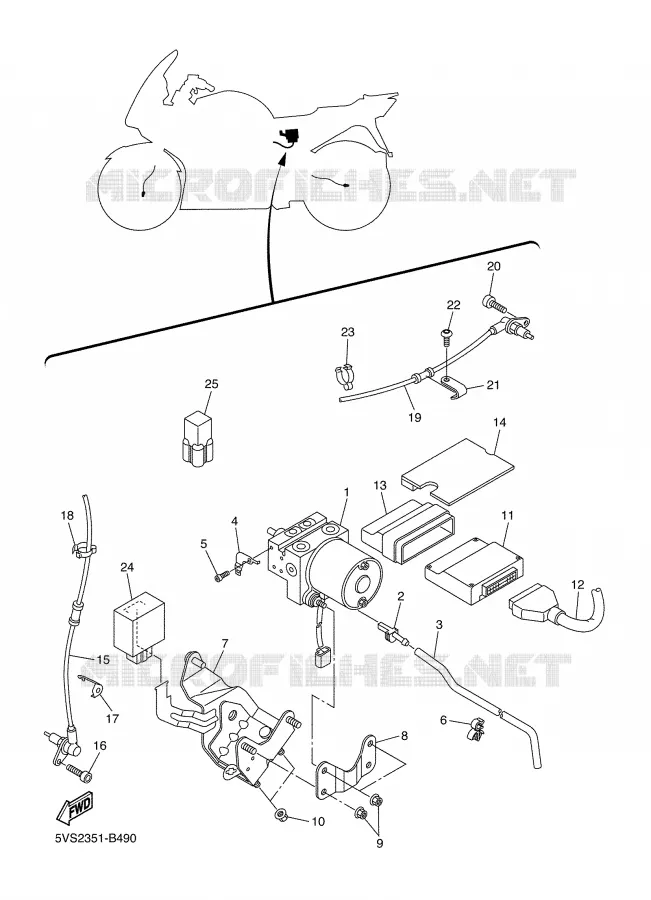 ELECTRICAL 3 Yamaha MOTO 1300 2003 FJR ABS  FJR1300A