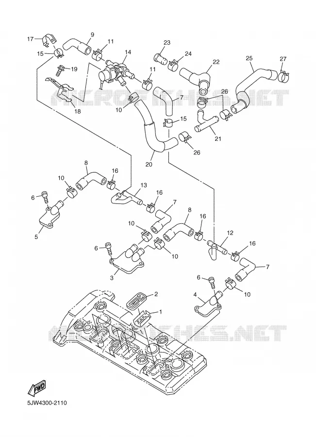 AIR INDUCTION SYSTEM AIS Yamaha MOTO 1300 2005 FJR ABS  FJR1300A