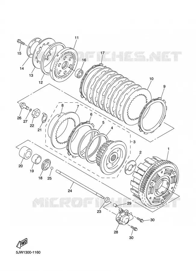 STARTER CLUTCH Yamaha MOTO 1300 2005 FJR ABS  FJR1300A