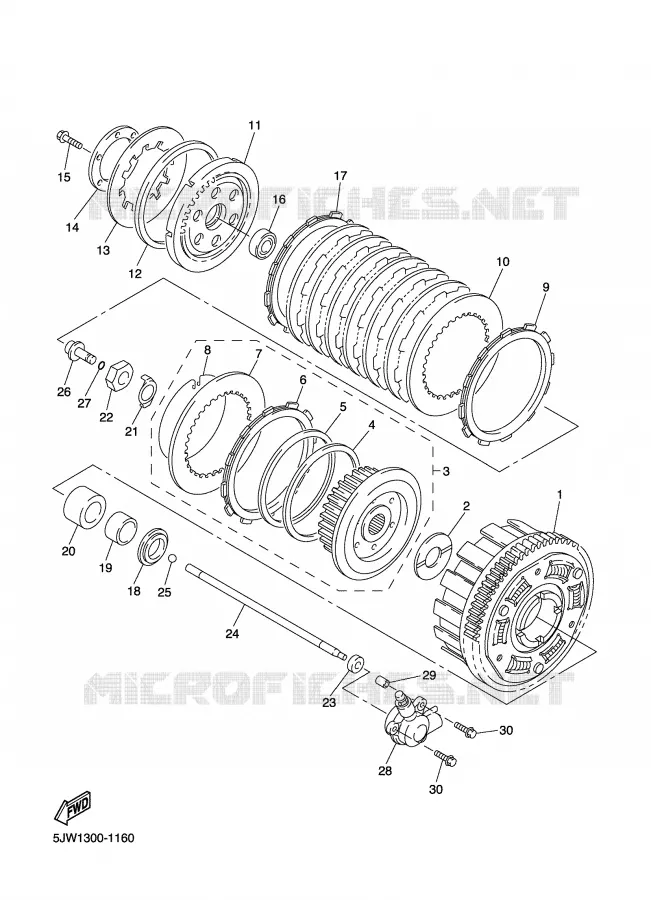 STARTER CLUTCH Yamaha MOTO 1300 2005 FJR ABS  FJR1300A