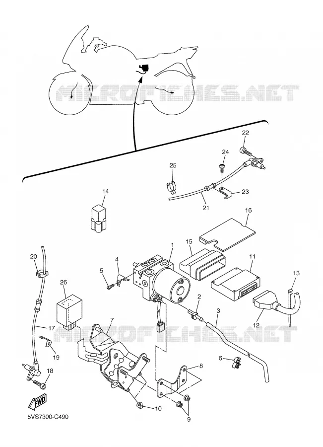 ELECTRICAL 3 Yamaha MOTO 1300 2005 FJR ABS  FJR1300A