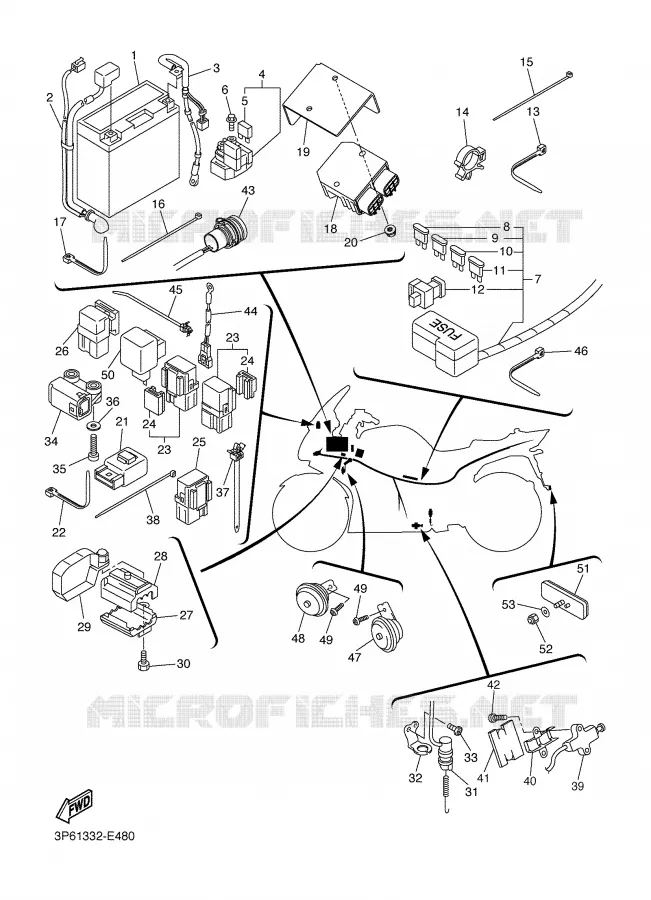 ELECTRICAL 2 Yamaha MOTO 1300 2006 FJR ABS  FJR1300A