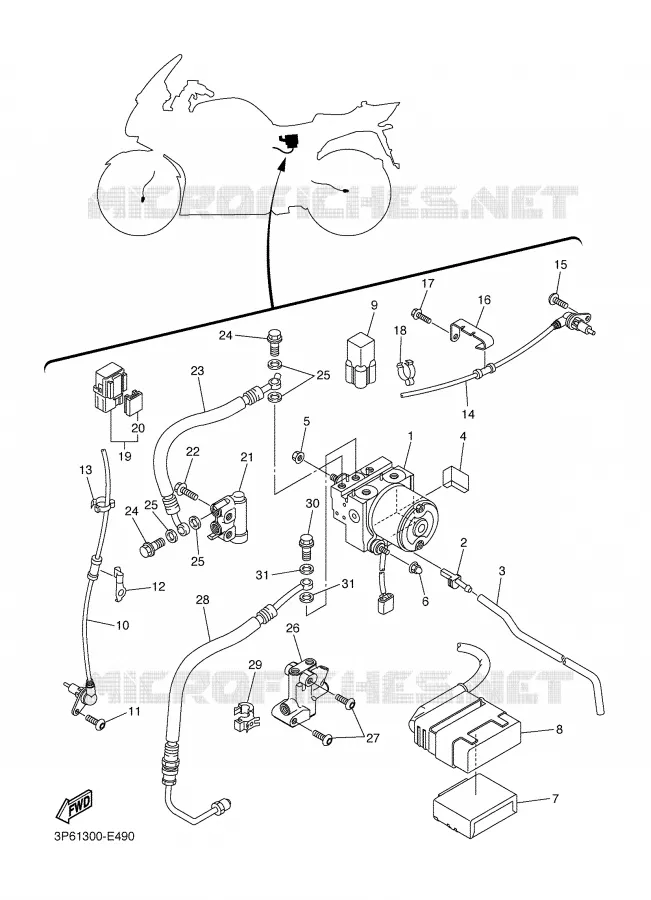ELECTRICAL 3 Yamaha MOTO 1300 2006 FJR ABS  FJR1300A