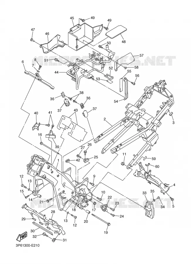 FRAME Yamaha MOTO 1300 2006 FJR ABS  FJR1300A