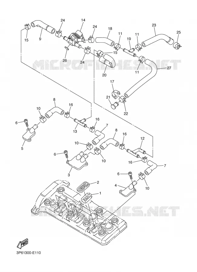 AIR INDUCTION SYSTEM AIS Yamaha MOTO 1300 2008 FJR ABS  FJR1300A