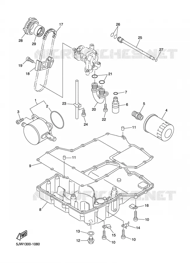 OIL COOLER Yamaha MOTO 1300 2006 FJR AS ABS  FJR1300AS