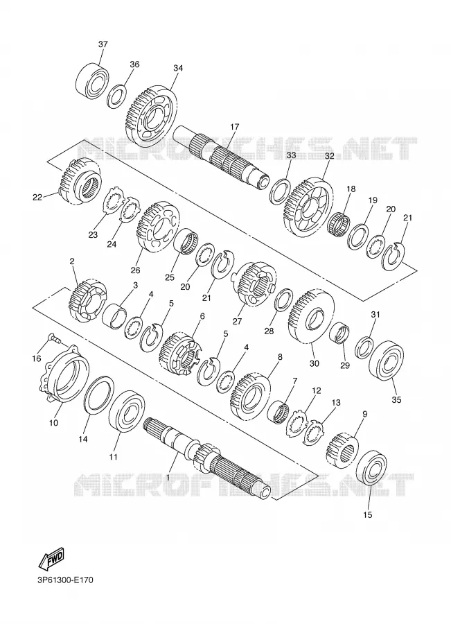 TRANSMISSION Yamaha MOTO 1300 2006 FJR AS ABS  FJR1300AS