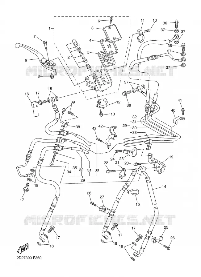 FRONT MASTER CYLINDER Yamaha MOTO 1300 2007 FJR  FJR1300AS