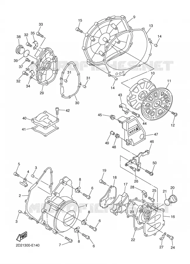 COVER - ENGINE 1 Yamaha MOTO 1300 2007 FJR  FJR1300AS