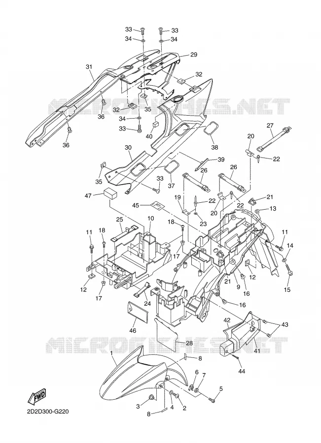 FENDER Yamaha MOTO 1300 2008 FJR AS ABS  FJR1300AS
