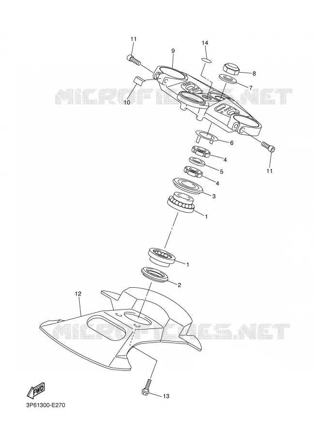 STEERING Yamaha MOTO 1300 2006 FJR AS ABS  FJR1300ASV