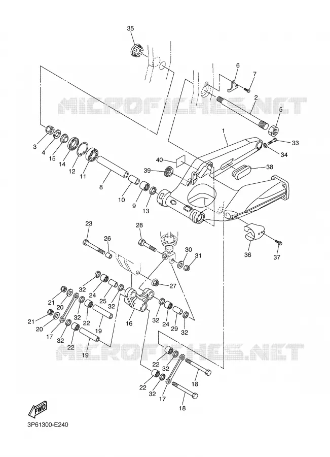 SWINGARM Yamaha MOTO 1300 2006 FJR ABS  FJR1300AV