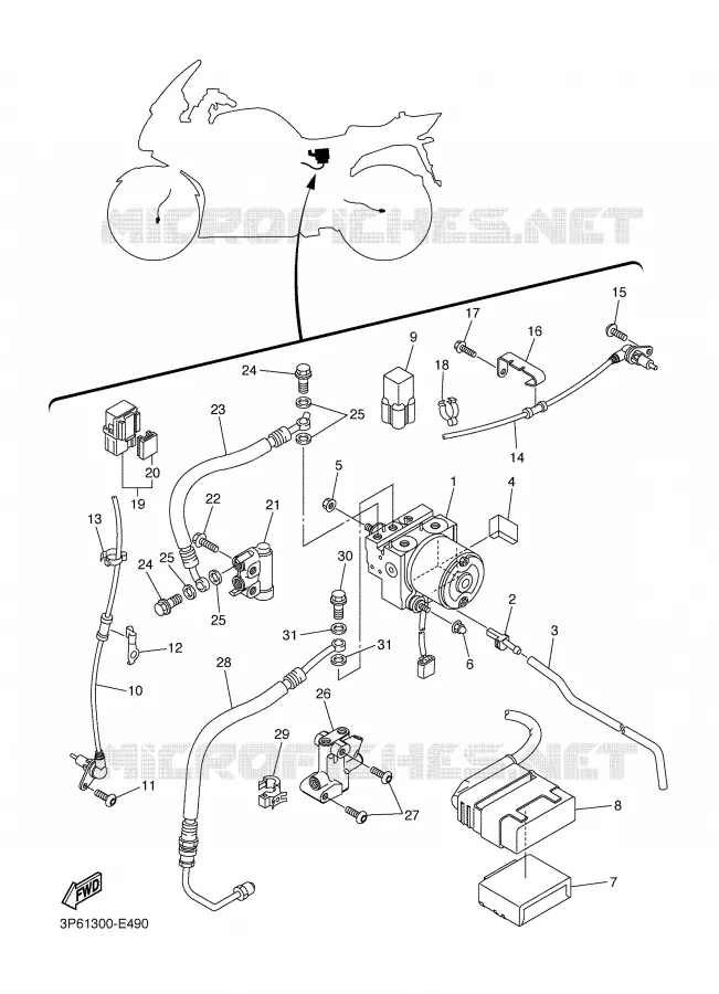 ELECTRICAL 3 Yamaha MOTO 1300 2006 FJR ABS  FJR1300AV