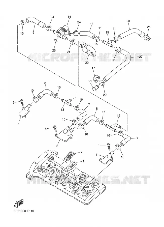 AIR INDUCTION SYSTEM AIS Yamaha MOTO 1300 2007 FJR ABS  FJR1300AW