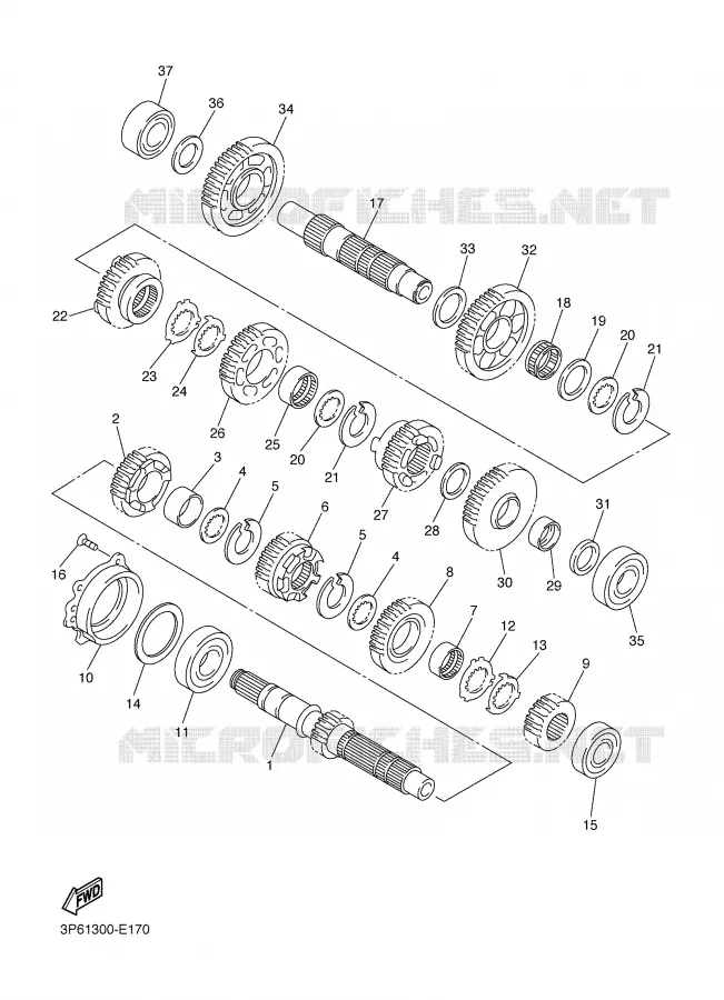 TRANSMISSION Yamaha MOTO 1300 2007 FJR ABS  FJR1300AW