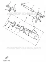 GEAR SHIFT SELECTOR DRUM / FORKS for Yamaha FS1 1988