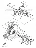 REAR WHEEL for Yamaha FS1 1988