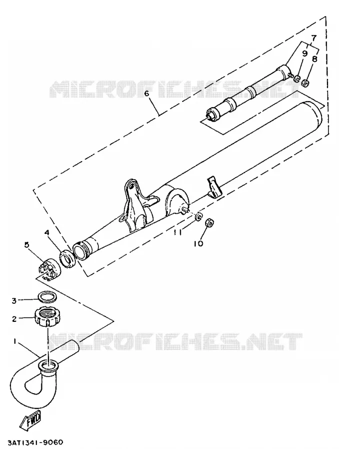 EXHAUST Yamaha MOTO 50 1989 FS1  FS1