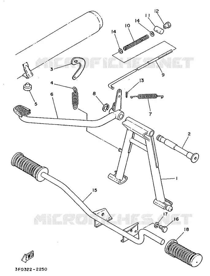 STAND / FOOTREST Yamaha MOTO 50 1989 FS1  FS1