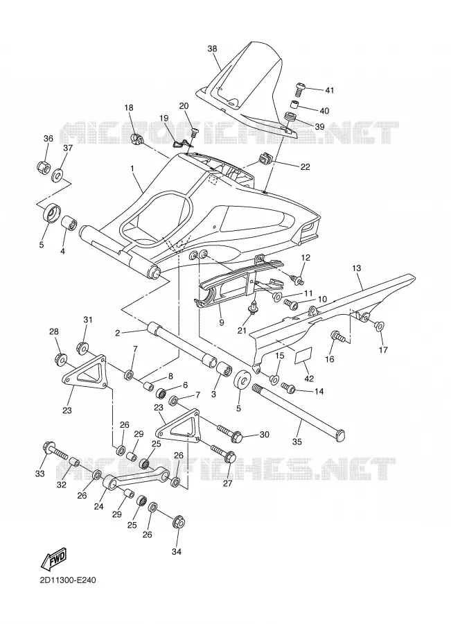 SWINGARM Yamaha MOTO 1000 2006 FZ1  FZ1-N FAZER _