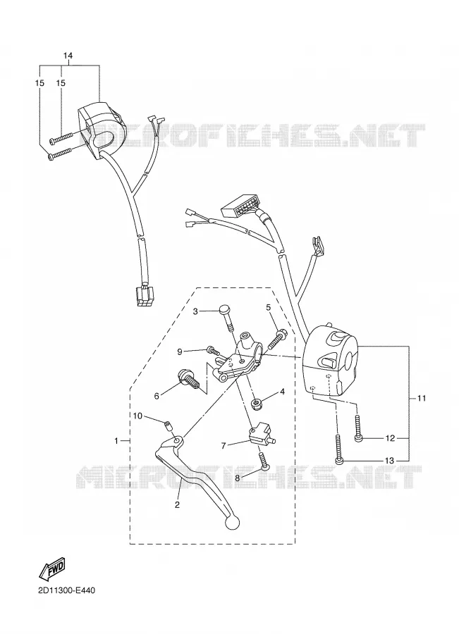 HANDLE SWITCH / LEVER Yamaha MOTO 1000 2008 FZ1  FZ1-N FAZER _