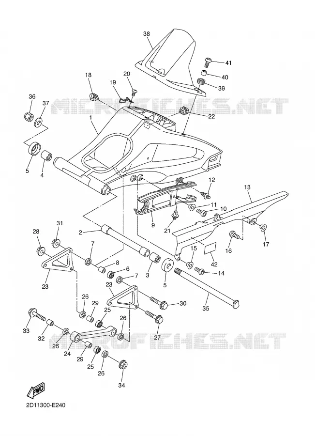 SWINGARM Yamaha MOTO 1000 2008 FZ1  FZ1-N FAZER _