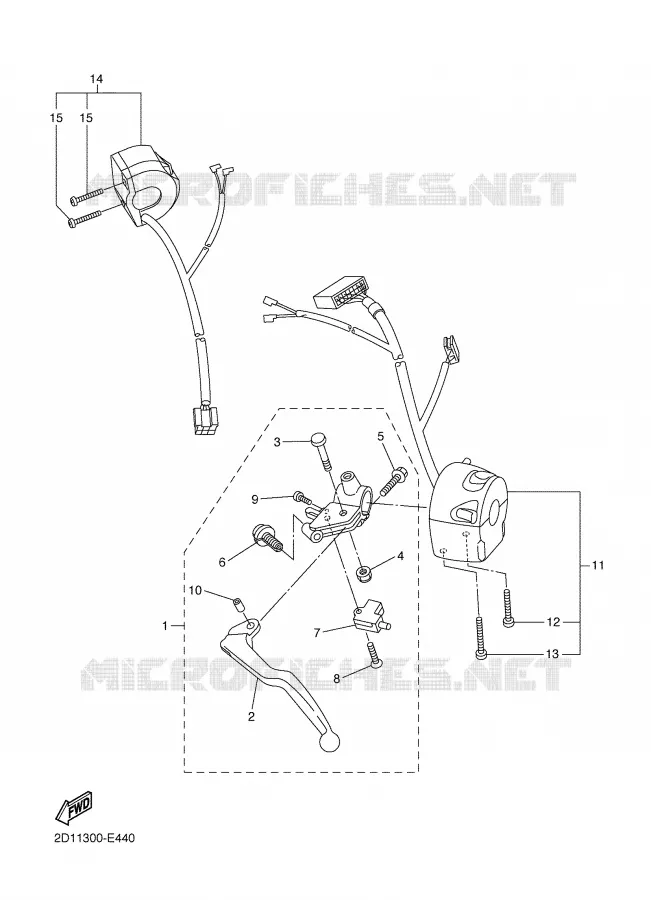 HANDLE SWITCH / LEVER Yamaha MOTO 1000 2008 FZ1 ABS  FZ1-NA FAZER _