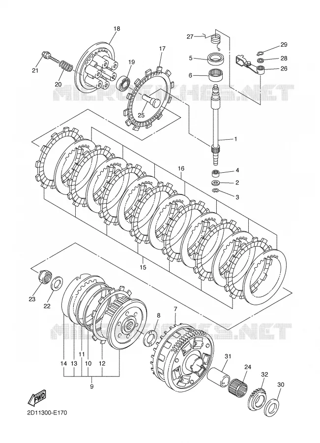 STARTER CLUTCH Yamaha MOTO 1000 2006 FAZER  FZ1-S