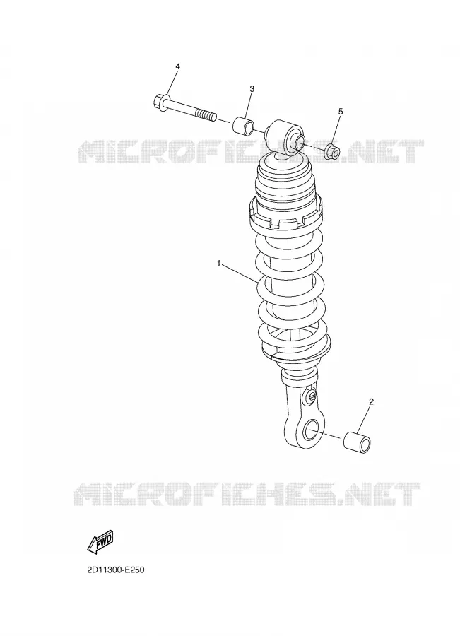 REAR SHOCK ABSORBER Yamaha MOTO 1000 2006 FAZER  FZ1-S