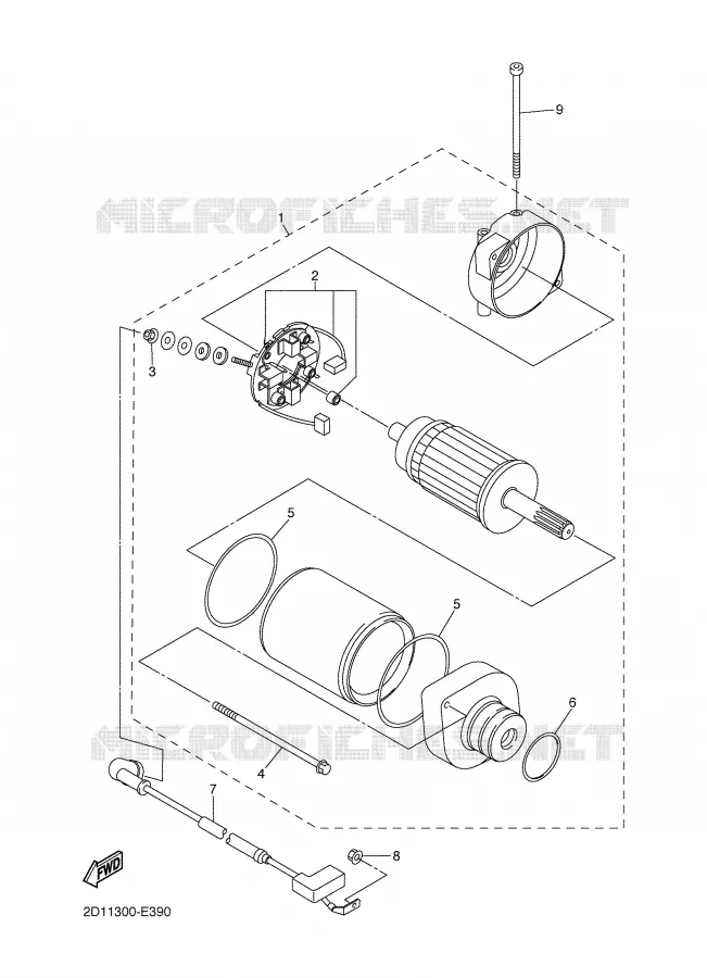 STARTER MOTOR Yamaha MOTO 1000 2006 FAZER  FZ1-S