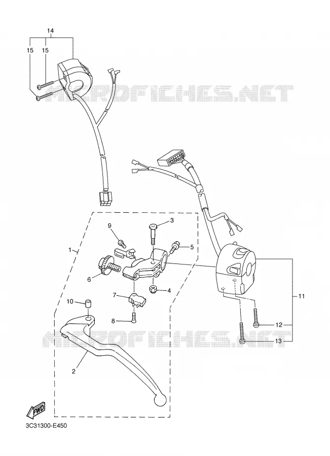 SWITCH / LEVER Yamaha MOTO 1000 2006 FAZER  FZ1-S