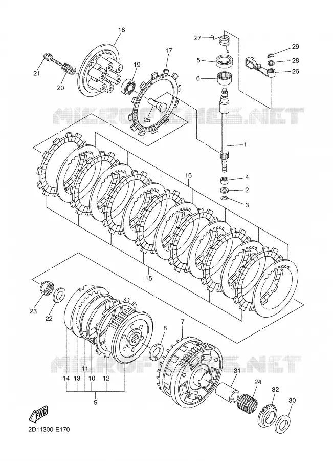 STARTER CLUTCH Yamaha MOTO 1000 2006 FAZER  FZ1-S