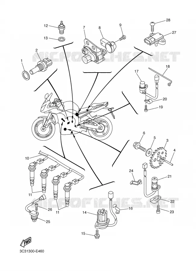 ELECTRICAL 1 Yamaha MOTO 1000 2006 FAZER  FZ1-S